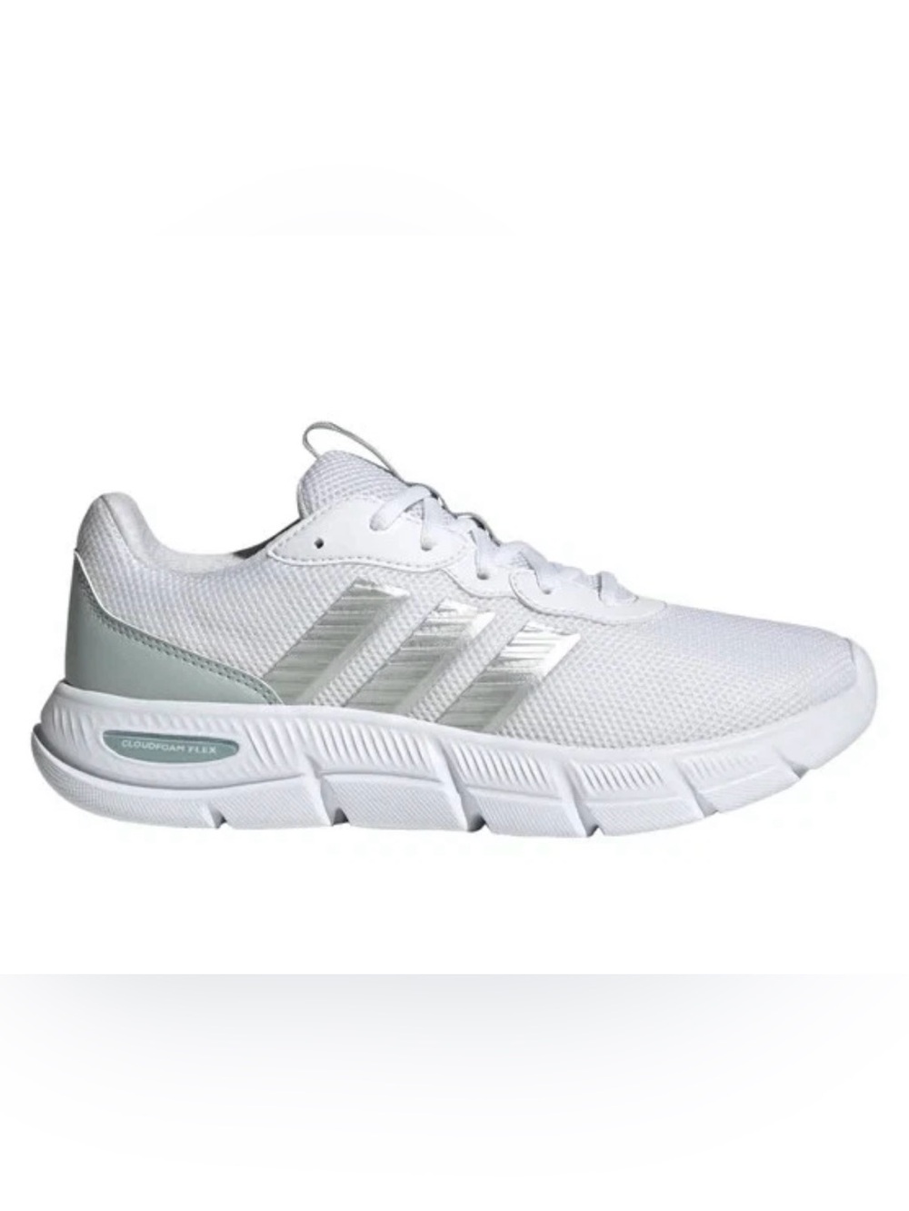 Adidas Women's Cloudfoam Flex Laces Sneaker White BC Athletic Shoe Size 7 M